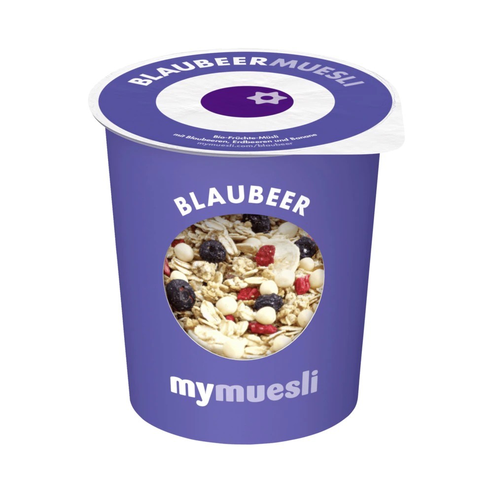 Mymuesli 2 Go organic blueberry muesli 85g