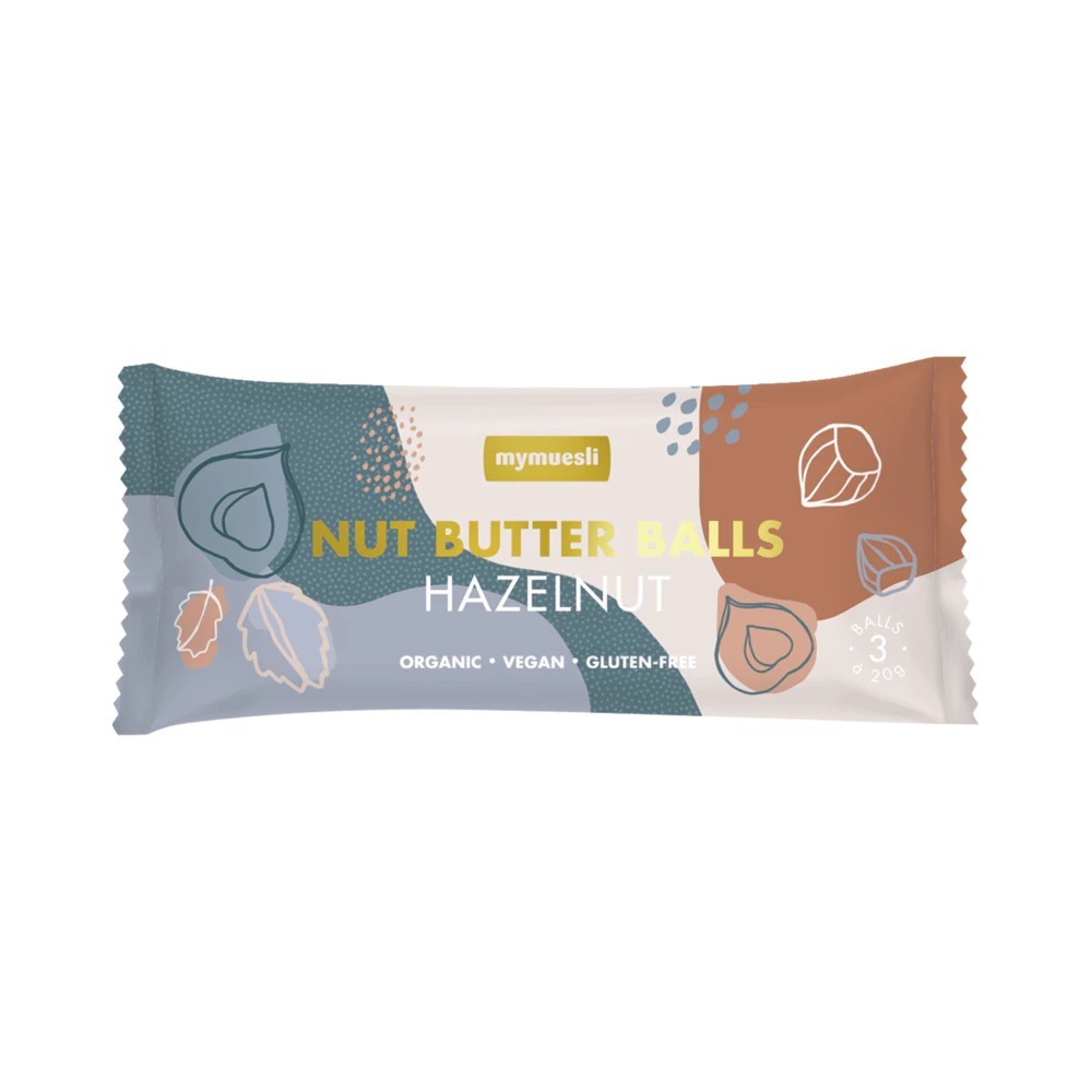 Mymuesli Bio Nut Butter Balls Hazelnut, vegan 60g