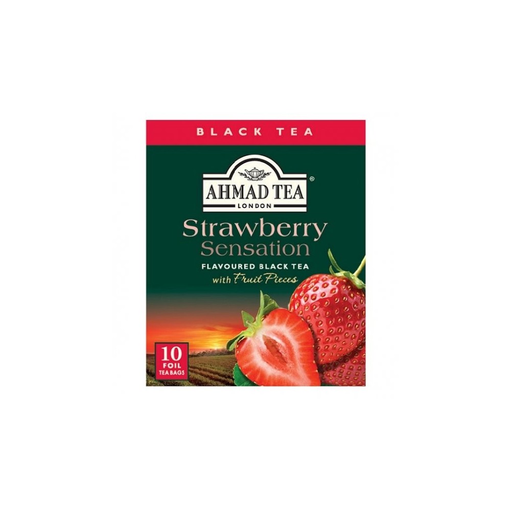 Ahmad Tea Strawberry Sensation Tea | 10 aluminum bags