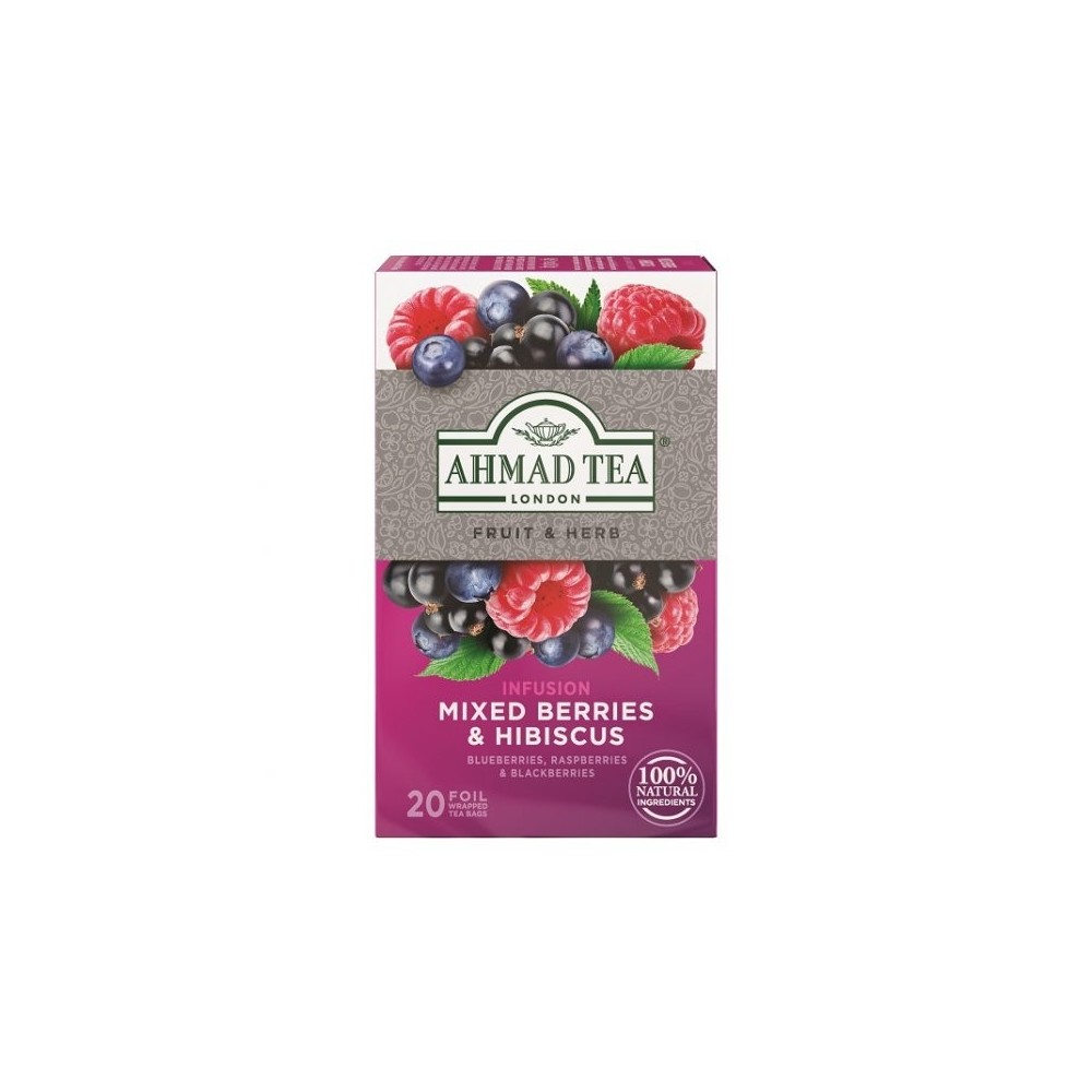 Ahmad Tea Mixed Berries & Hibiscus | 20 aluminum bags