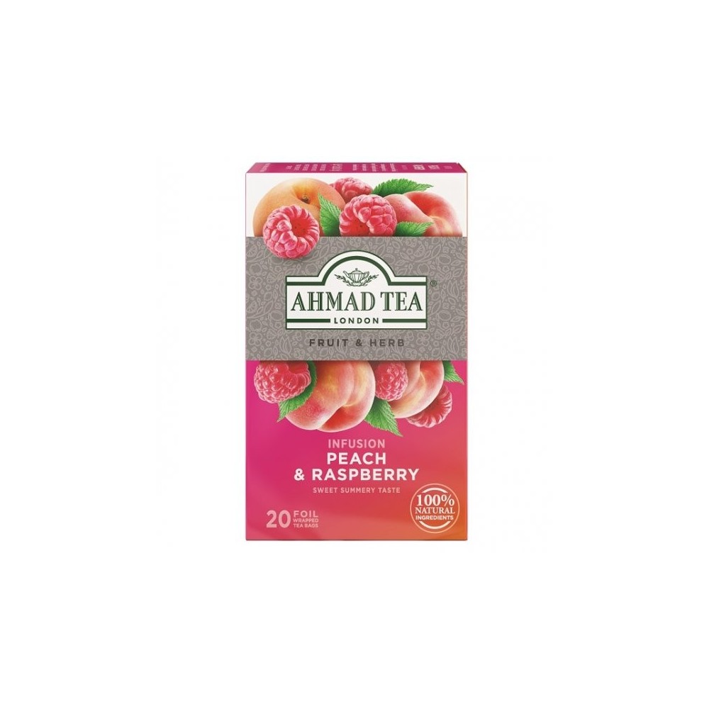 Ahmad Tea Peach & Raspberry | 20 aluminum bags