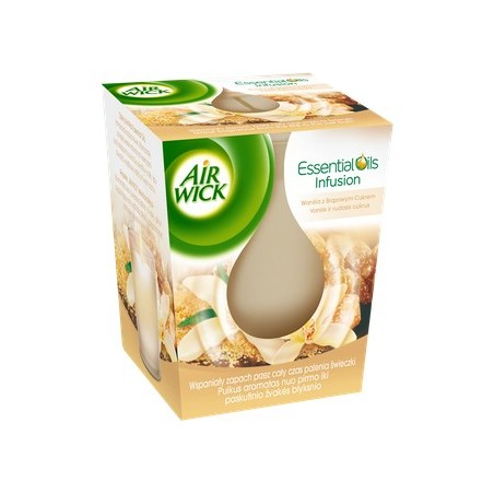 Air Wick SCENTED CANDLE - ESSENTIAL OILS VANILLA WITH BROWN SUGAR