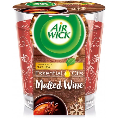Air Wick Candle Air Freshener, Mulled Wine Scent, 105g