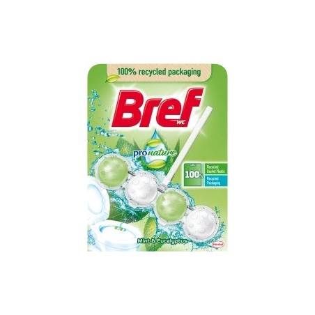 Bref WC block Power Aktiv ProNature Mint Eucalyptus, 50 g