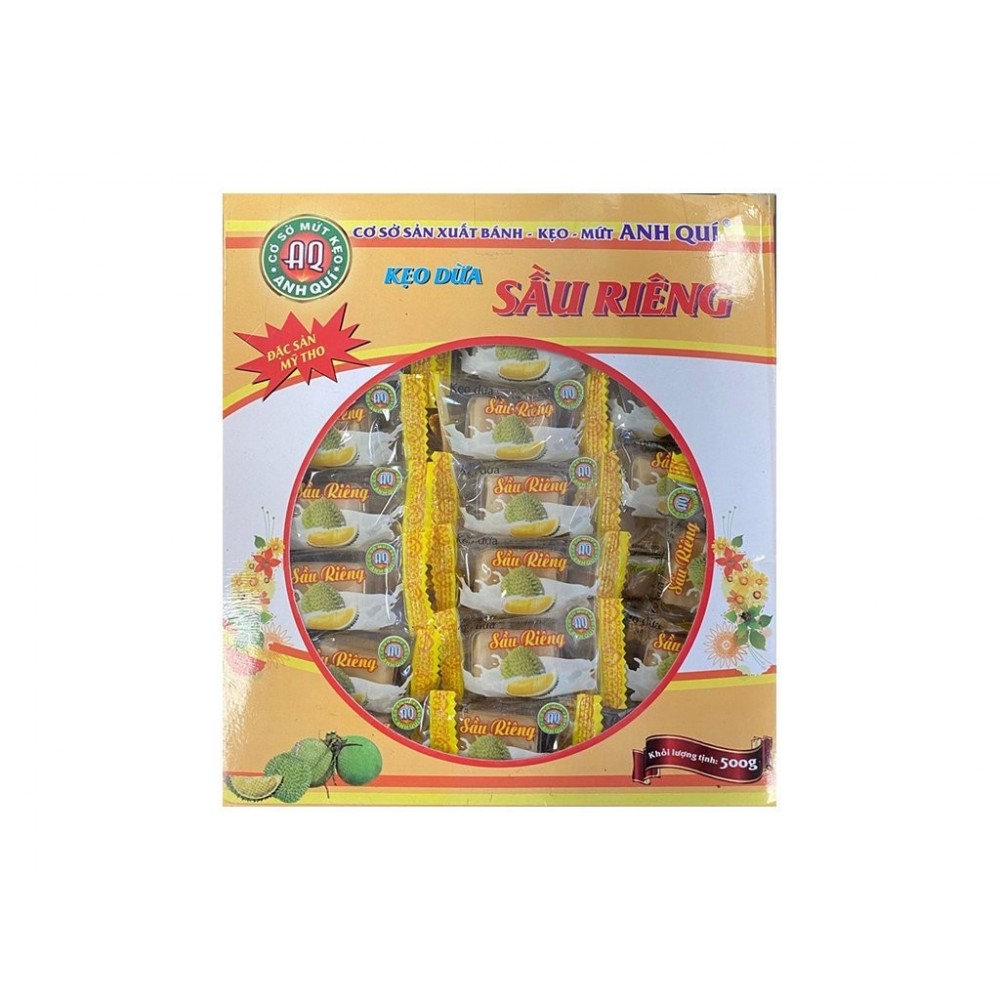 ANH QUI COCONUT CANDIES WITH DURIAN FLAVOR 500G