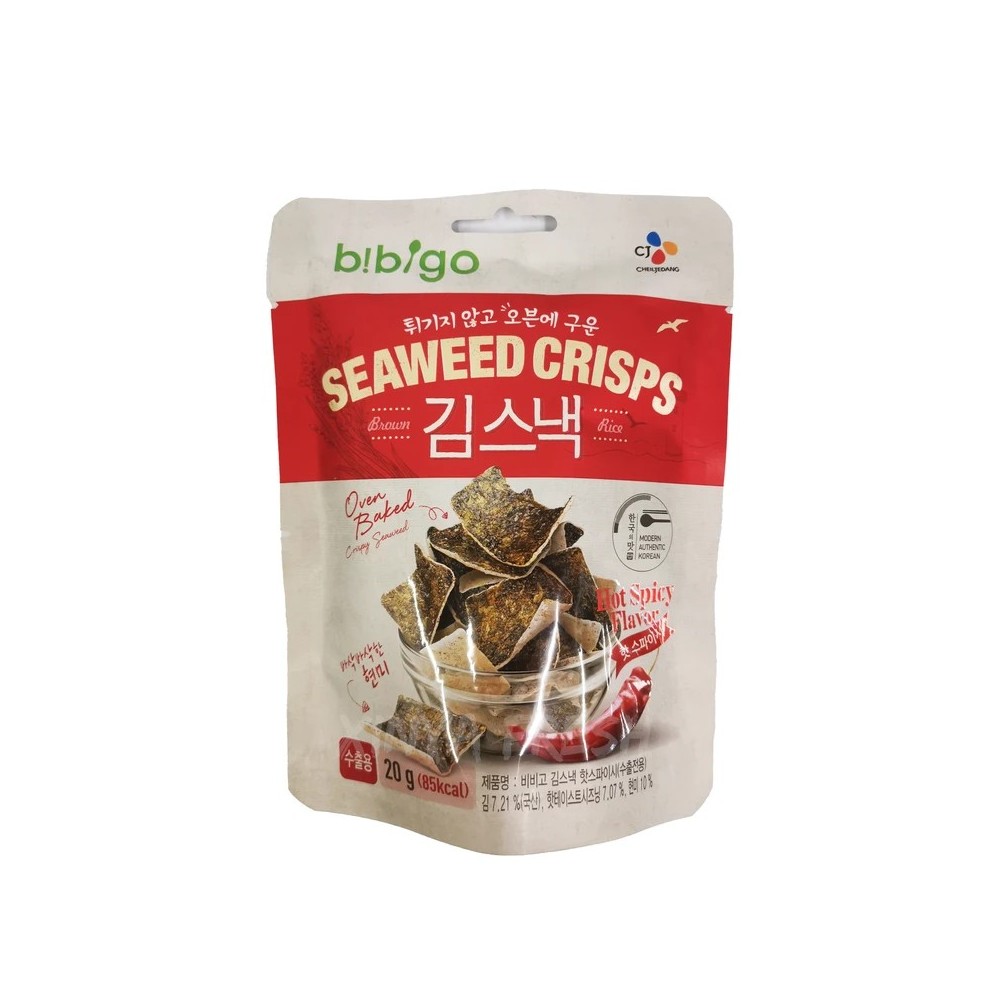 BIBIGO RICE CHIPS FROM SEAWEED HOT 20G