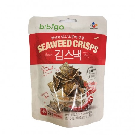 BIBIGO RICE CHIPS FROM SEAWEED HOT 20G