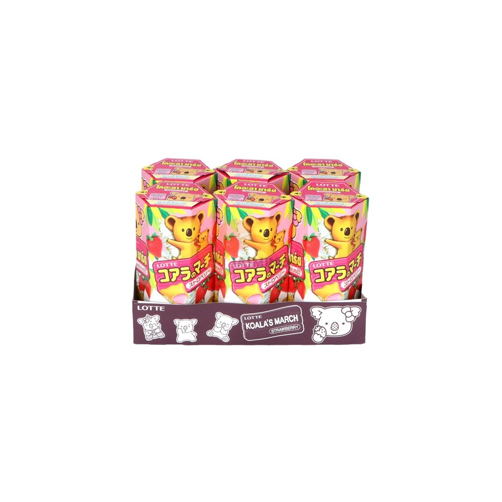 LOTTE KOALAS MARCH BISCUITS WITH STRAWBERRY 37G
