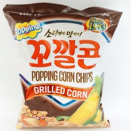 LOTTE POPPING CORN CHIPS WITH BBQ FLAVOR 72G