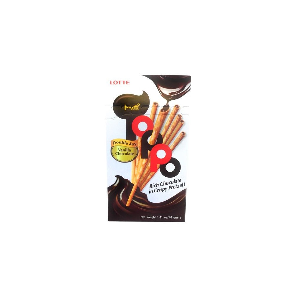 LOTTE TOPPO BARS WITH VANILLA CHOCOLATE FLAVOR 132G