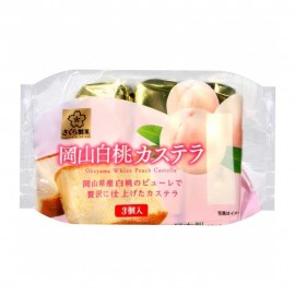 SAKURA CAKE CASTELLA WHITE PEACH 130G