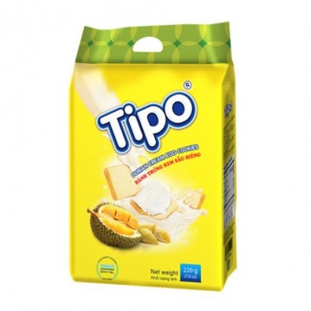 TIPO CREAM-EGG BISCUITS WITH DURIAN FLAVOR 220G