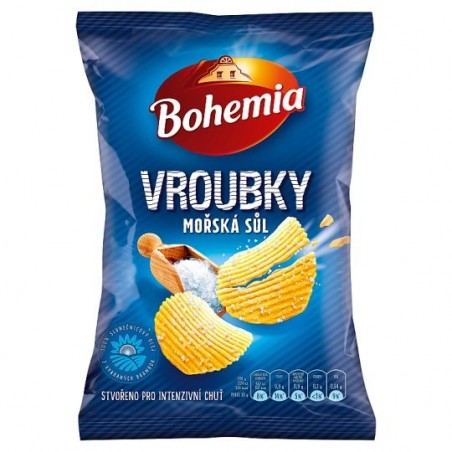 Bohemia Crinkle Crisps with Sea Salted 65g