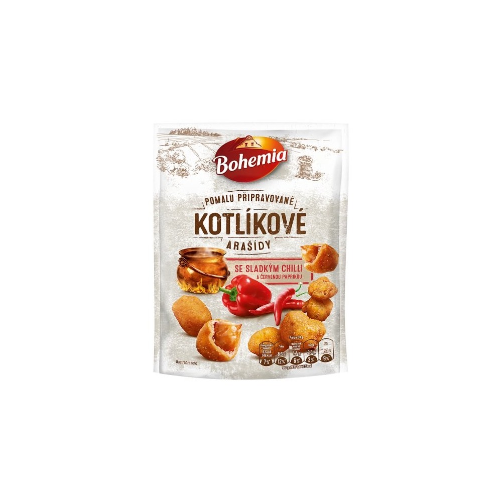 Bohemia Kettle Peanuts with a Sweet Chilli and Red Pepper 150g