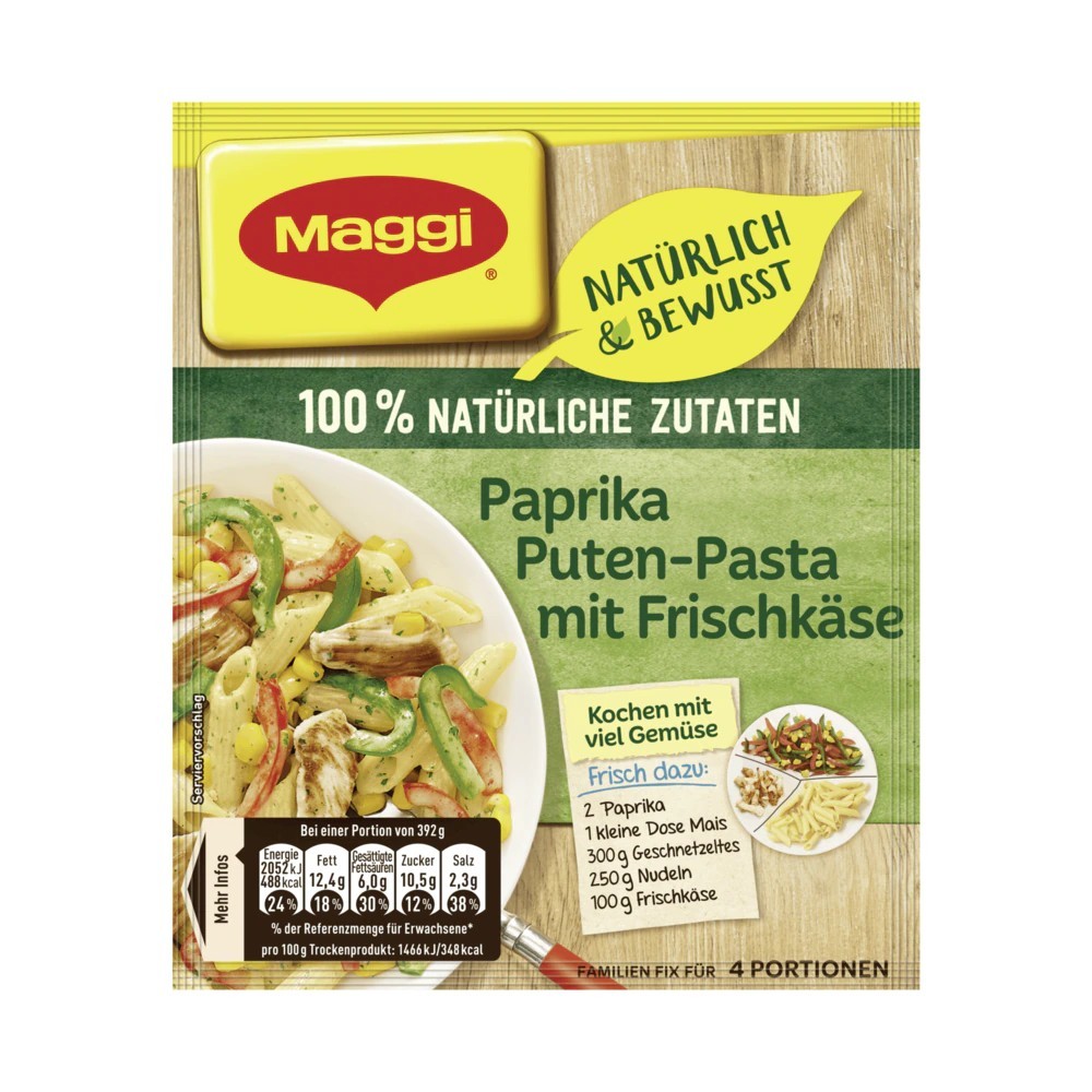MAGGI paprika turkey pasta with cream cheese 42g