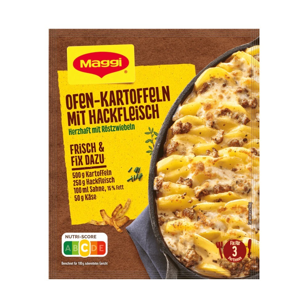 Maggi Fix for baked potatoes with minced meat