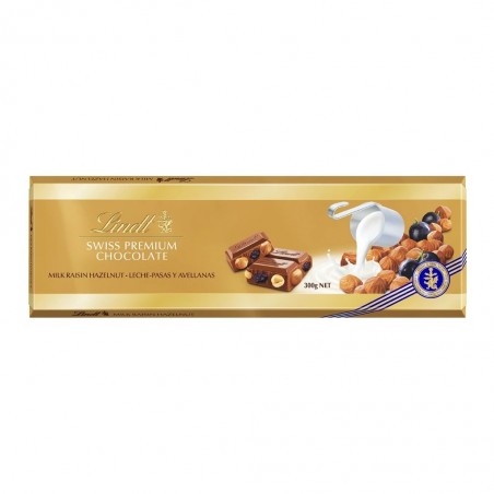 Lindt Swiss Milk Chocolate with raisins and nuts, 300g