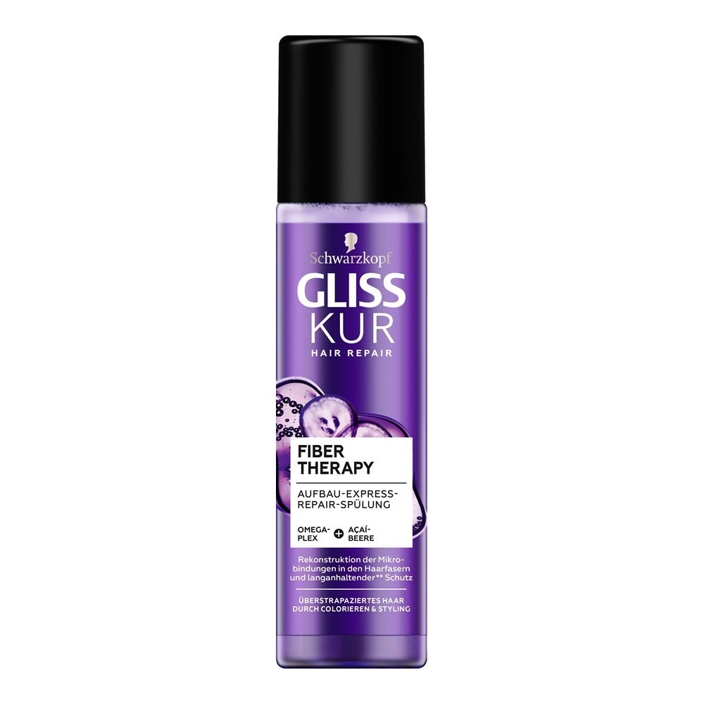 Schwarzkopf Conditioner Regenerating Express Balm for Stressed Hair Fiber Therapy from Gliss Kur 200 ml