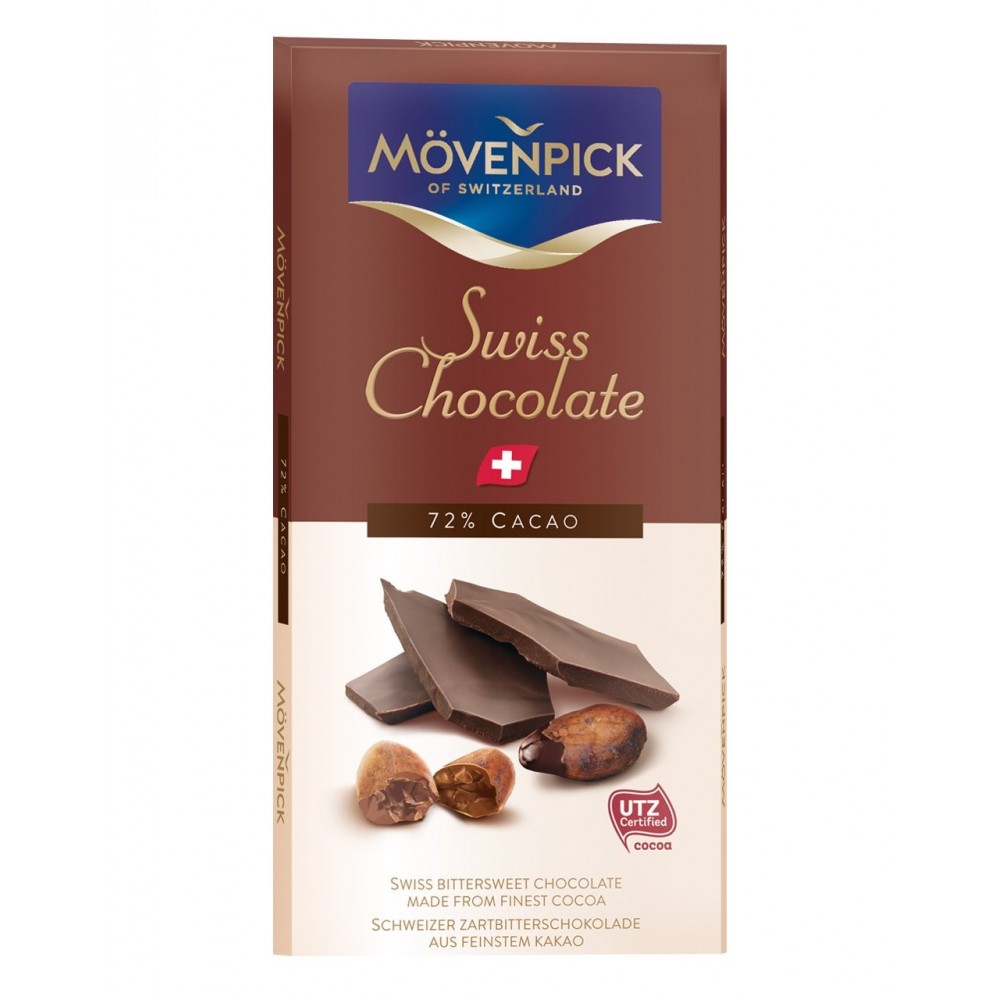 Mövenpick Swiss Chocolate 72% Cacao, 70G