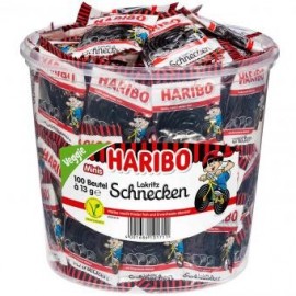 Haribo Liquorice Snails Minis Veggie 100x13g