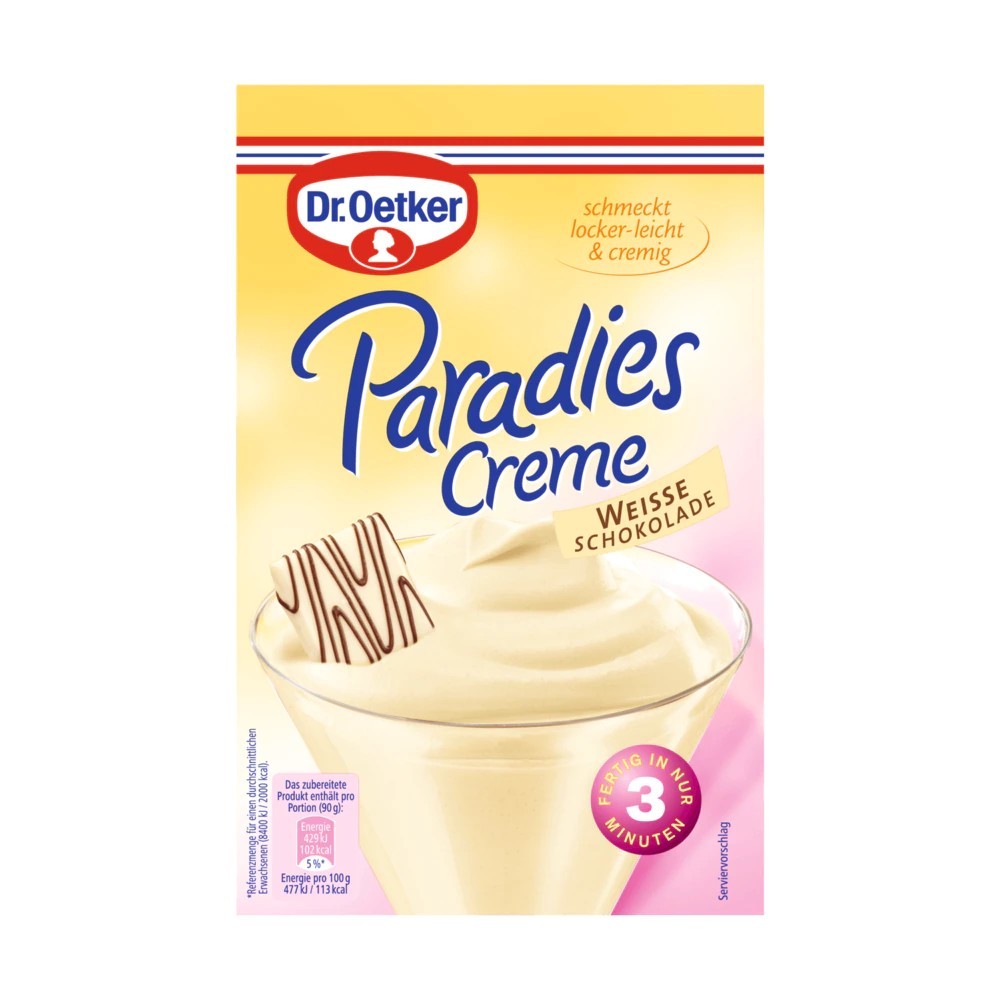 Dr. Oetker Paradise Cream White Chocolate 70g