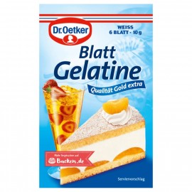 Dr. Oetker white gelatine sheets, 6 pieces
