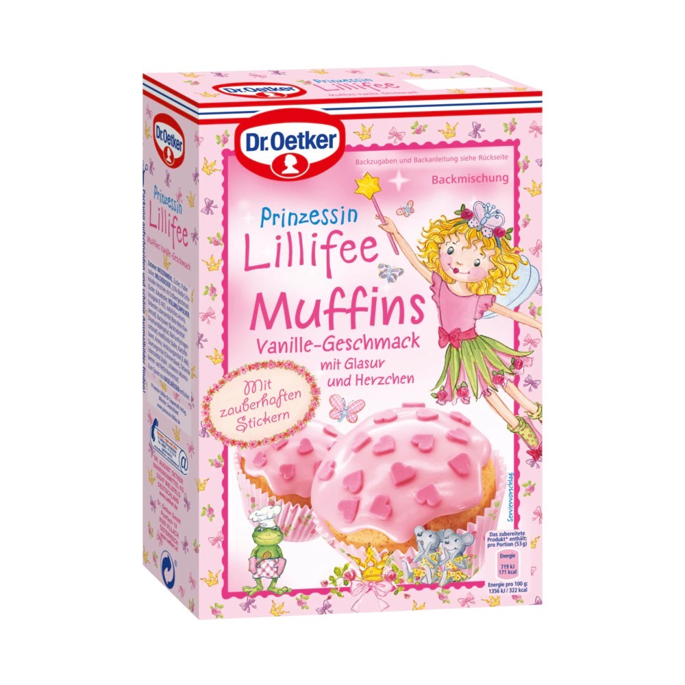 Dr. Oetker Princess Lillifee Muffins Vanilla Flavor 397g