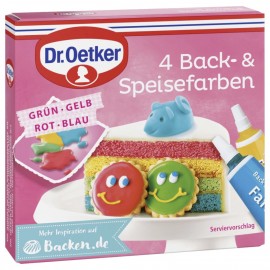 Dr. Oetker 4 baking & food colors 80g