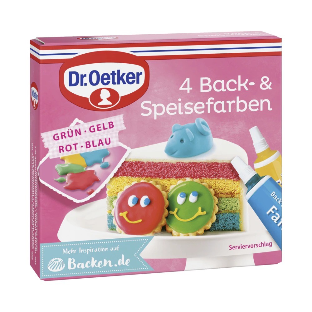 Dr. Oetker 4 baking & food colors 80g