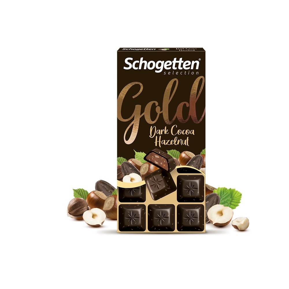 Schogetten Gold Dark Cocoa Hazelnut 100 g