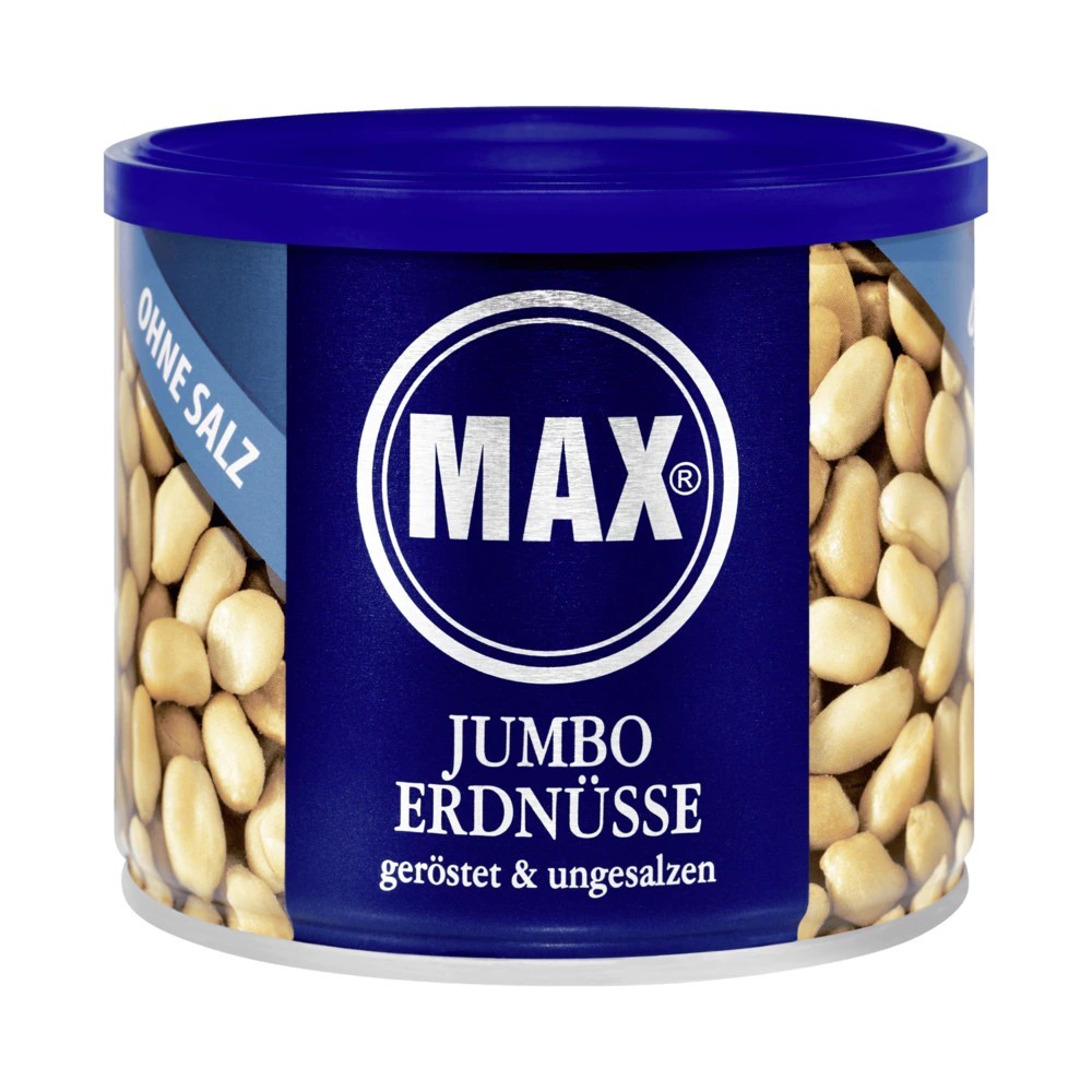 Max Jumbo Roasted & Unsalted Peanuts 300g