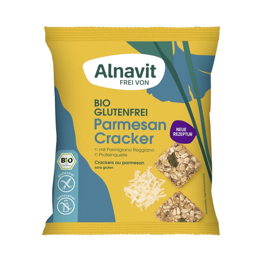 Alnavit organic parmesan crackers gluten-free 75g