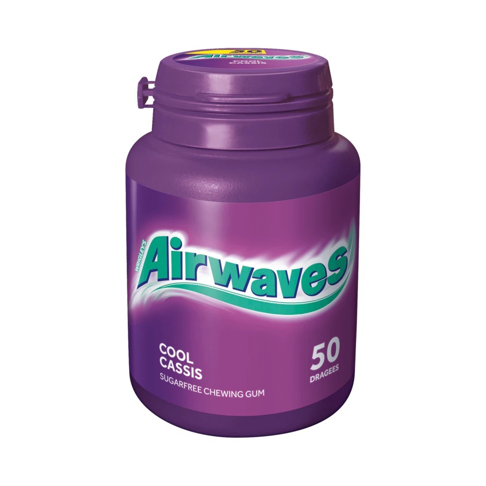 Wrigley's Airwaves Cool Cassis chewing gum 50 coated tablets