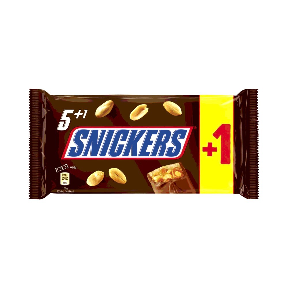 Snickers chocolate bar 5 + 1 300g