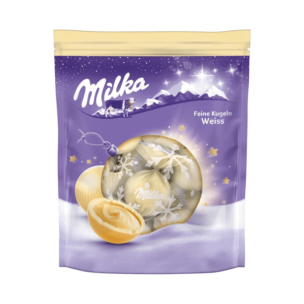 Milka fine balls white 90g