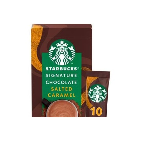 Starbucks Signature Salted Caramel Flavour Hot Chocolate Powder Sachets 10x22g