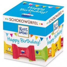 Ritter Sport chocolate cubes Happy Birthday 22 pieces 176g
