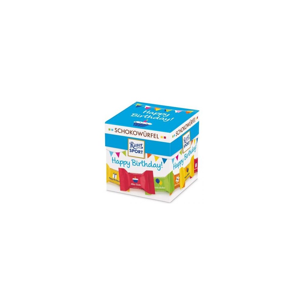 Ritter Sport chocolate cubes Happy Birthday 22 pieces 176g