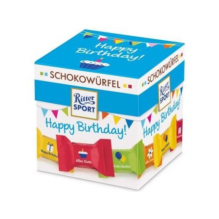 Ritter Sport chocolate cubes Happy Birthday 22 pieces 176g
