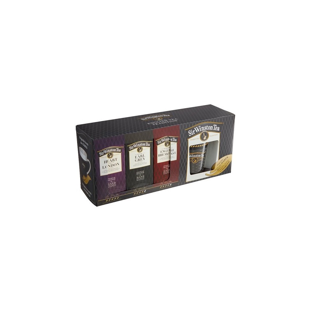 Sir Winston Tea Premium English Tea Tradition, 3 x 20 bags, 111g + mug