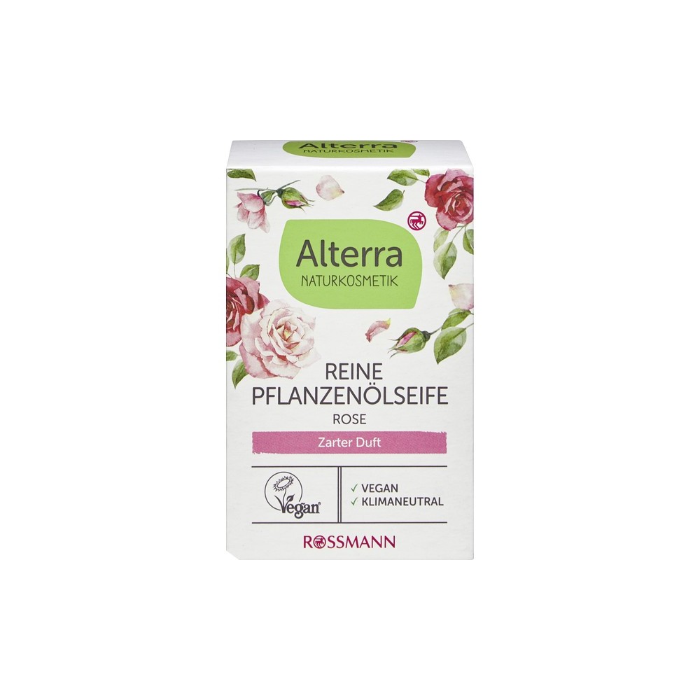 Alterra NATURAL COSMETICS pure vegetable oil soap rose 100 g