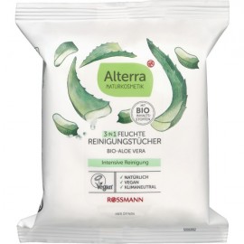 Alterra NATURAL COSMETICS Moist cleaning wipes organic aloe vera 25 pieces