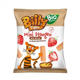 Billy Tiger BIO mini corn sticks with millet strawberry flavor 30 g