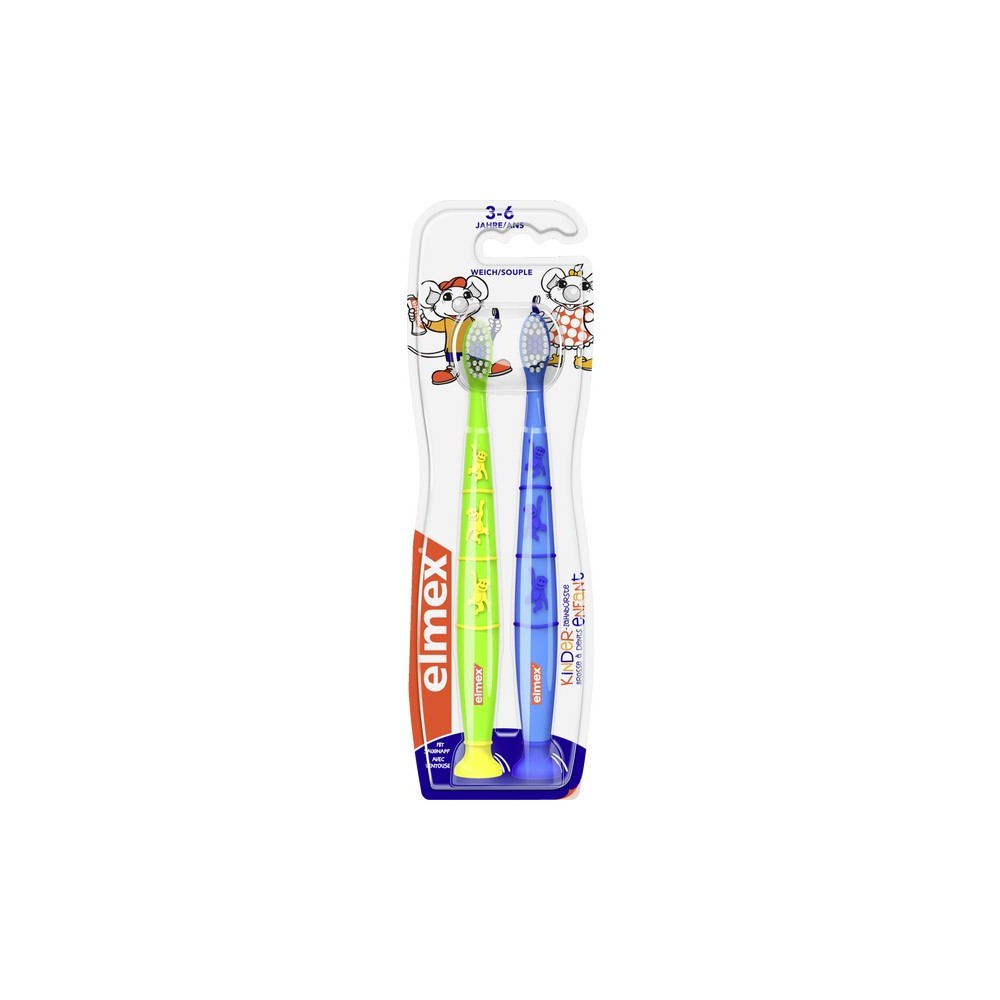 elmex Children's toothbrush soft double pack 2 pieces