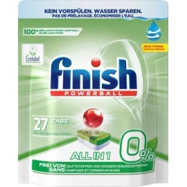 finish Dishwasher tabs All-in-One 0%, 27 pcs