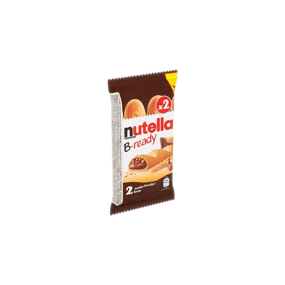 Ferrero Nutella B-ready Crispy wafer stuffed with hazelnut spread with cocoa and nibbles 2 x 22g