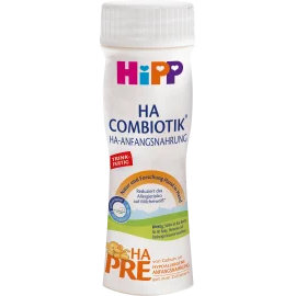 Hipp Pre HA Combiotik Anfangsmilch, trinkfertig, ab der Geburt, 200 ml (MHD 10/2025)