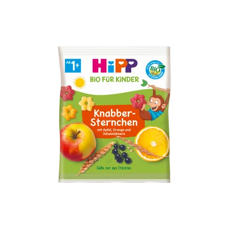 Hipp Children's snack Knabber Sternchen with apple, orange and currant, from 1 year, 30 g