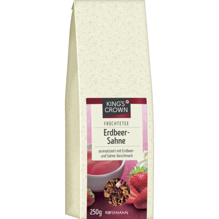 KING'S CROWN Erdbeer-Sahne Früchtetee 250 g