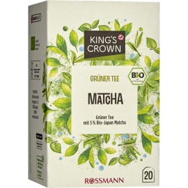 KING'S CROWN Bio Grüner Tee Matcha 20 Beutel
